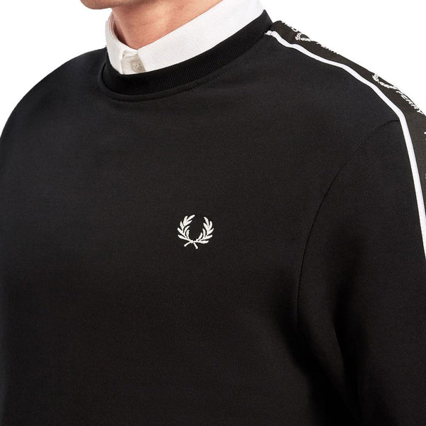 Fred perry taped crew neck sweatshirt best sale