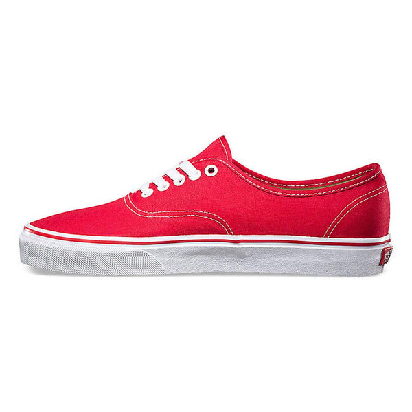 Red low hot sale top vans