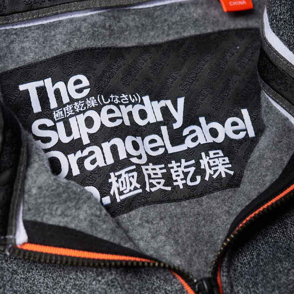 Superdry orange label store urban zip hoodie