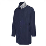 Aquascutum Iconic Reversible Check Trench Mac Jacket - Navy