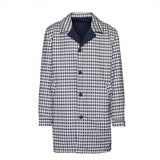 Aquascutum Iconic Reversible Check Trench Mac Jacket - Navy