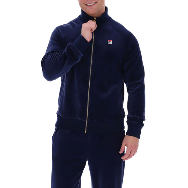 Fila Vintage Velour Eddie Track Jacket - Navy