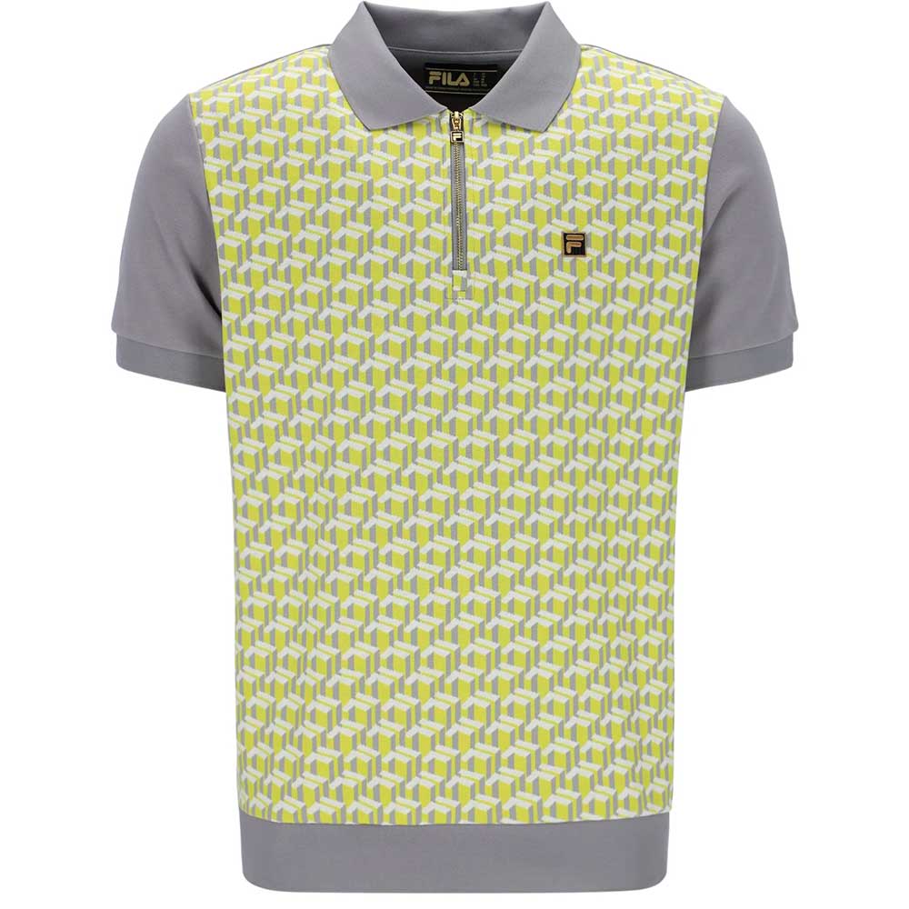 Mens yellow fila shirt best sale