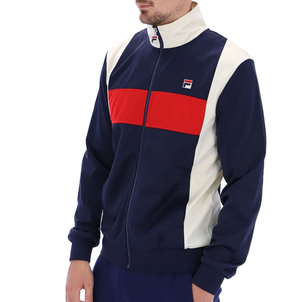 Fila Vintage Andre Colour Blocked Track Jacket Navy