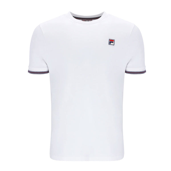 Fila Vintage Caleb Essential T Shirt - White / Navy