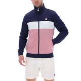 Fila Vintage Conrad Colour Block Track Top - Navy Foxglove / Gardenia