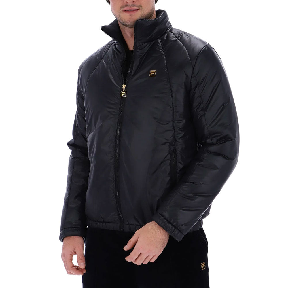 Fila Vintage Gold Matera Waterproof Padded Funnel Neck Jacket - Black