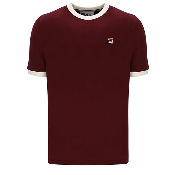 Fila Vintage Marconi Ringer T Shirt - Windsor wine /Gardenia