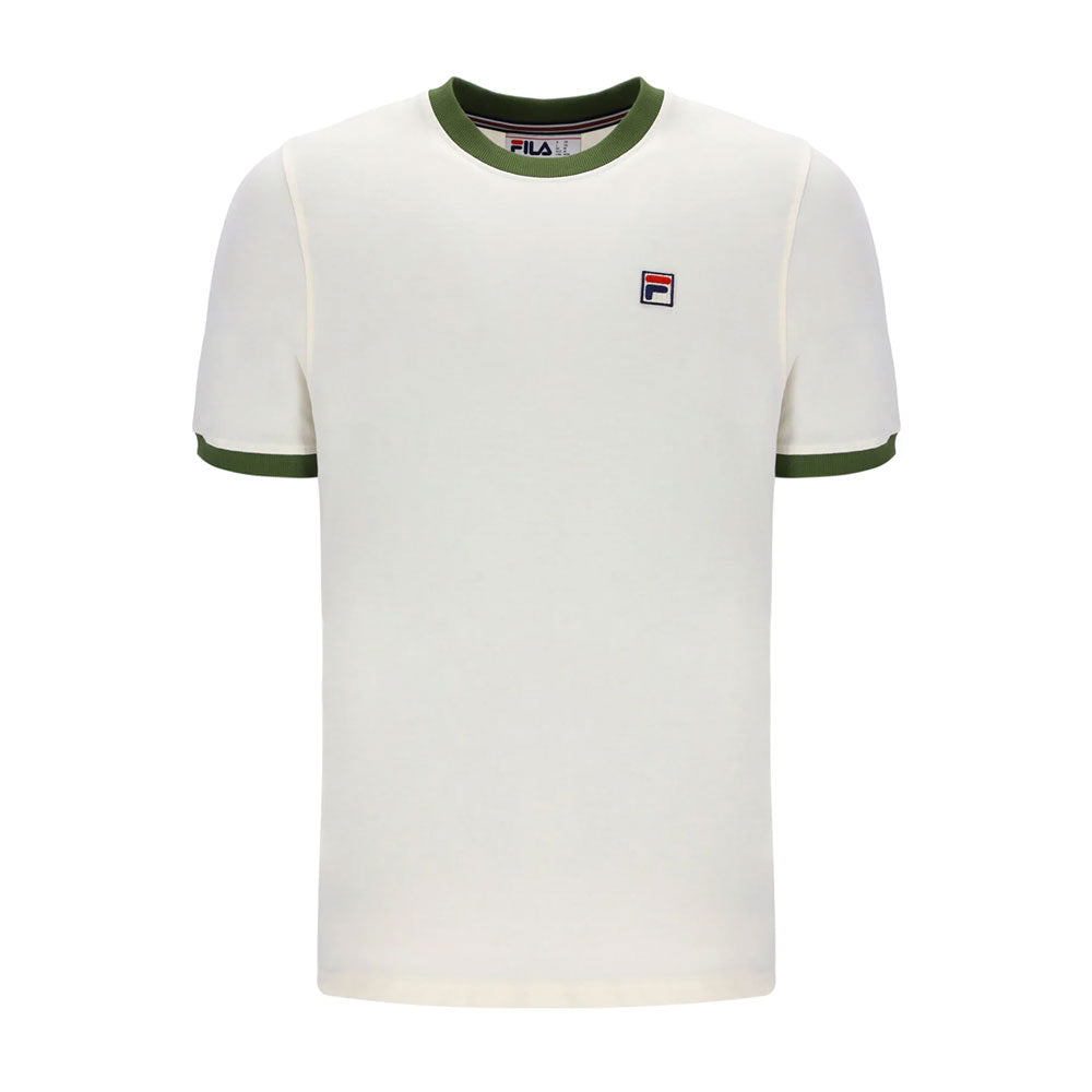 Fila Vintage Marconi Ringer T Shirt - Chive/Gardenia