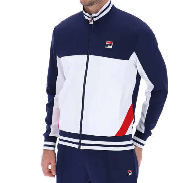 Fila Vintage Tiebreaker Funnel Neck Track Top - Navy / Red / white