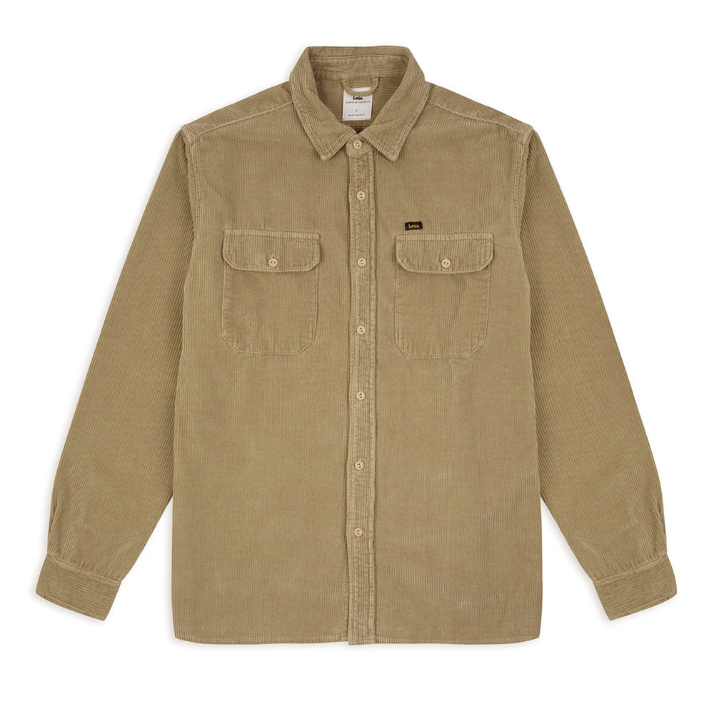 Lois Jeans Corduroy Thomas R Oxford Shirt- Dark Sand