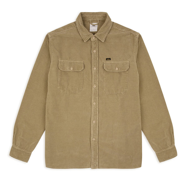 Lois Jeans Corduroy Thomas R Oxford Shirt- Dark Sand