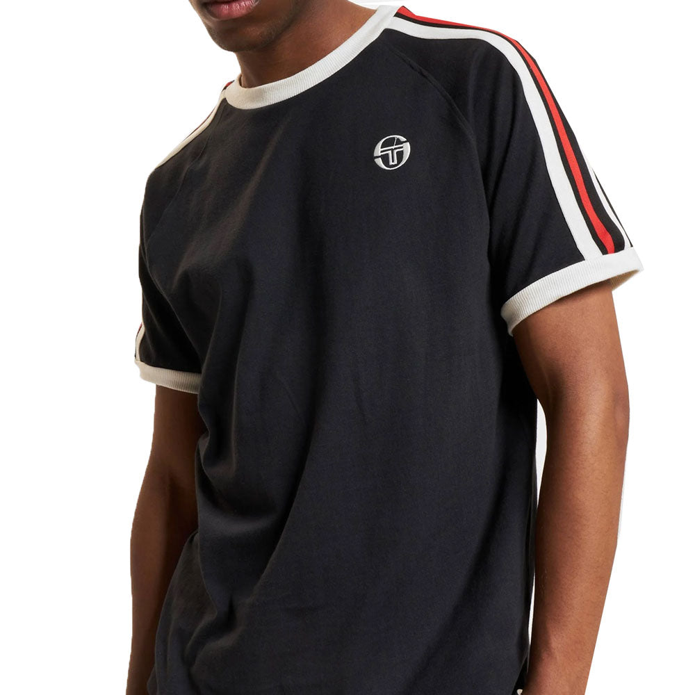 Sergio Tacchini Hadow Ringer T-Shirt - Black / Red