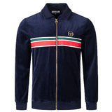 Sergio Tacchini Spencer Velour Track Top Jacket - Maritime Blue