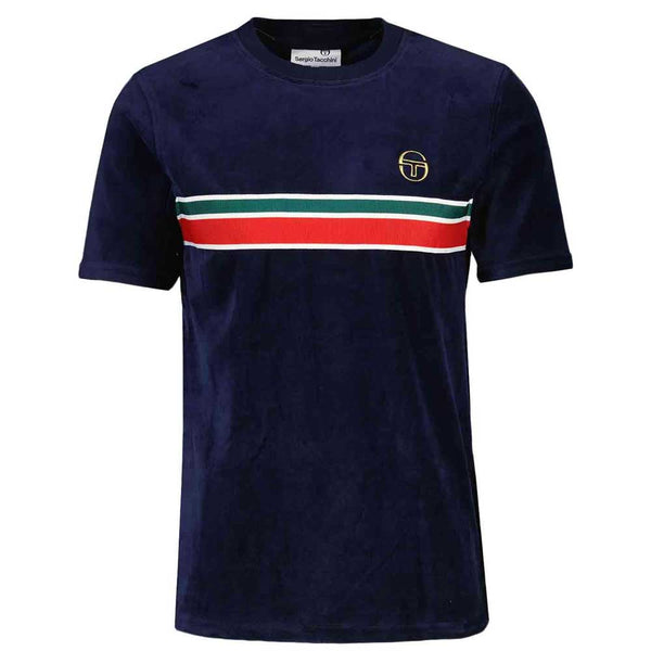 Sergio Tacchini Ayme Velour T-Shirt - Maritime Blue