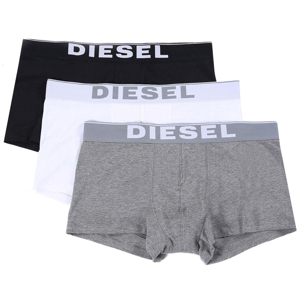 Diesel Damien Boxer Trunks Pack of 3 - Black/Grey/White